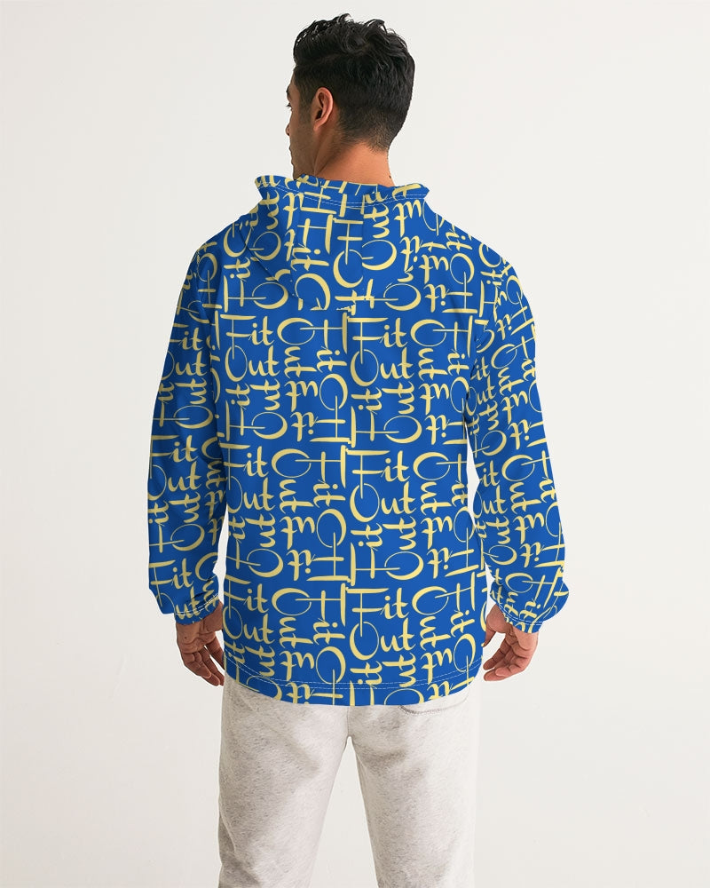 Dark Blue Raspberry Men's Windbreaker