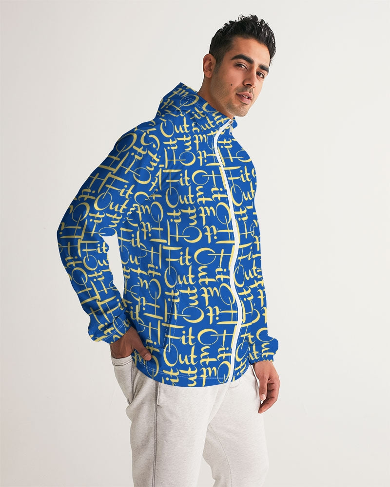 Dark Blue Raspberry Men's Windbreaker
