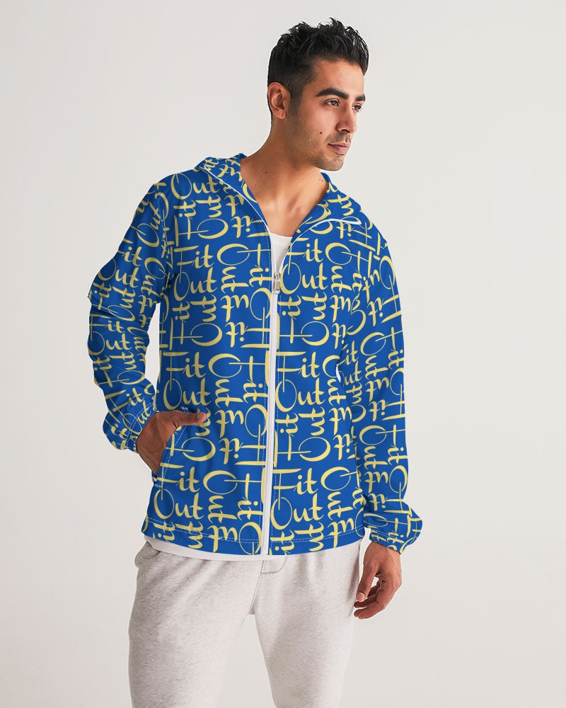 Dark Blue Raspberry Men's Windbreaker
