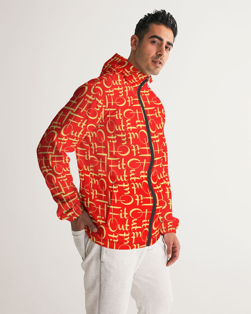 Golden Red Apple Men's Windbreaker