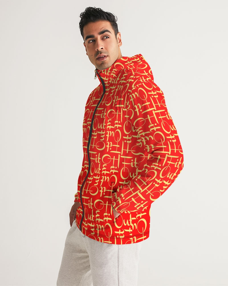 Golden Red Apple Men's Windbreaker