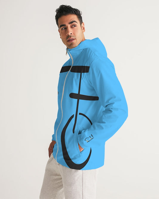 Turquoise-  You Can Fit Out 2 Men's All-Over Print Windbreaker