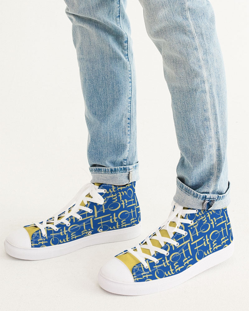 Royal Blue Men's Hightop Canvas Shoe