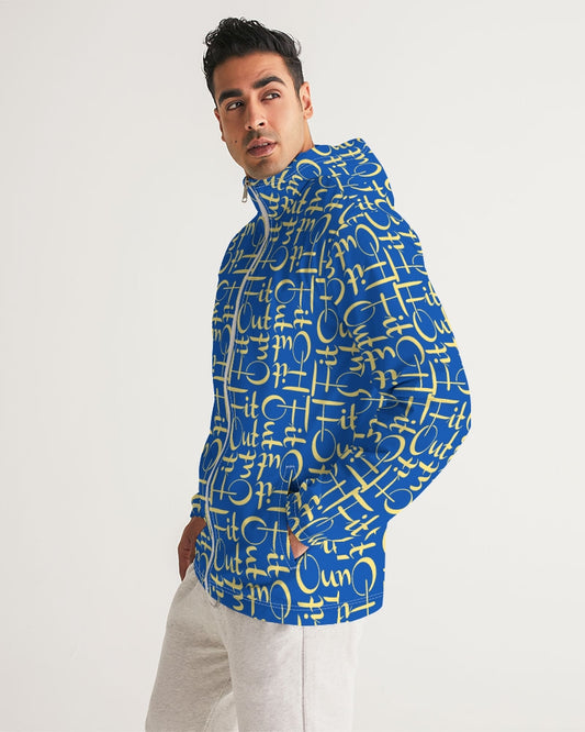 Royal Blue Men's All-Over Print Windbreaker